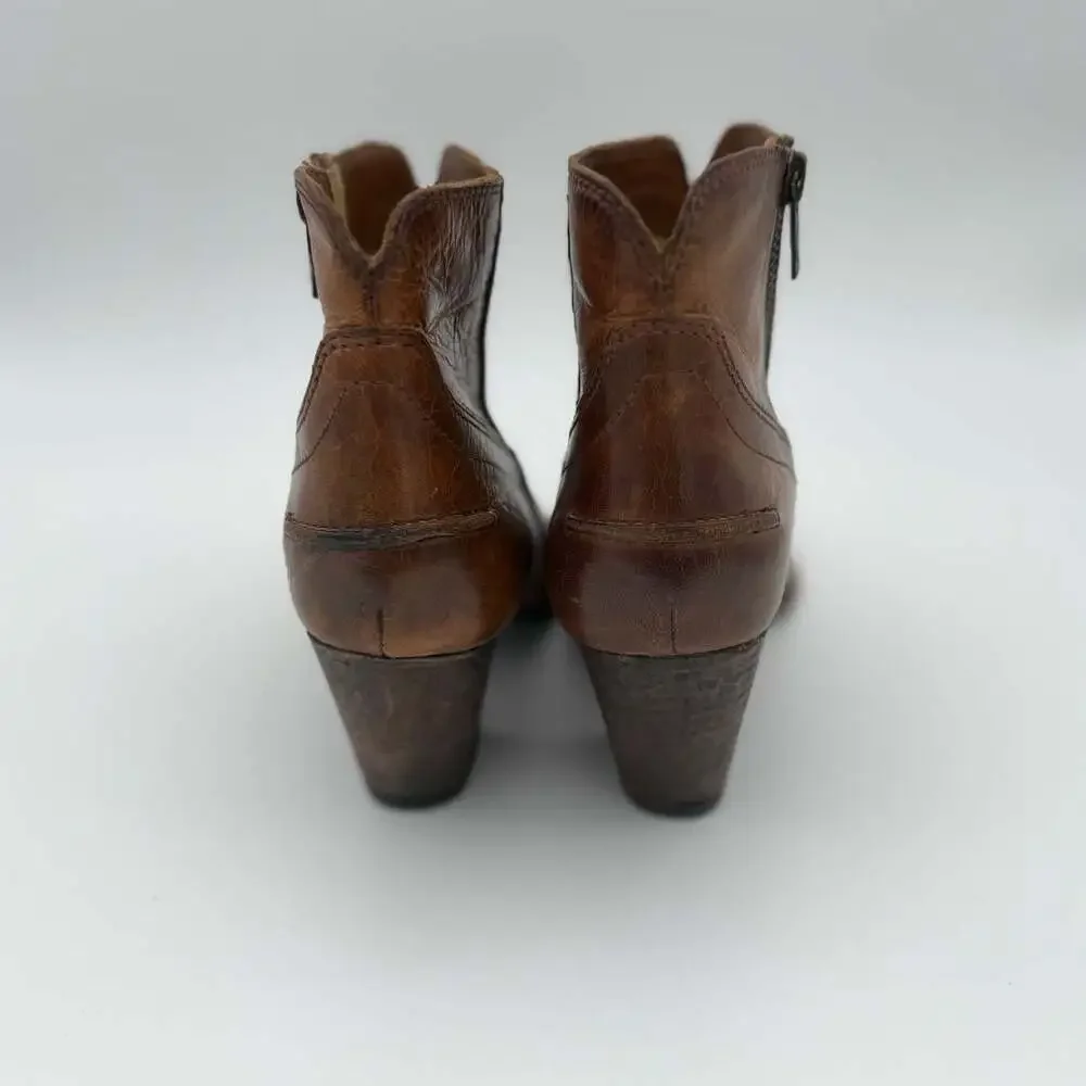 Frye Renee Seam Short Leather Ankle Boots